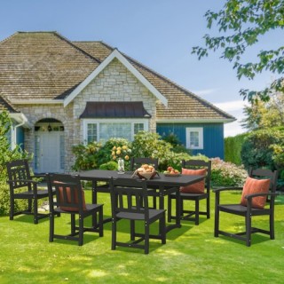 Σετ Τραπεζαρίας Εξωτερικού Χώρου 7 Τεμαχίων VEVOR, Μαύρο LTCZYHSSL... Σετ Τραπεζαρίας Εξωτερικού Χώρου 7 Τεμαχίων VEVOR, Μαύρο LTCZYHSSL...