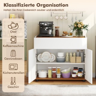 Costway Λευκός Μπουφές με Αποθηκευτικό Χώρο 70 x 35 x 80 με 1 Συρτ... Costway Λευκός Μπουφές με Αποθηκευτικό Χώρο 70 x 35 x 80 με 1 Συρτ...