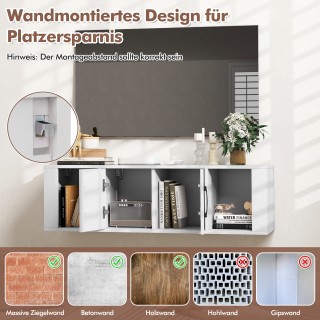 Costway Δίθυρη αιωρούμενη αποθηκευτική ντουλάπα - Επιτοίχιο κρεμαστ... Costway Δίθυρη αιωρούμενη αποθηκευτική ντουλάπα - Επιτοίχιο κρεμαστ...