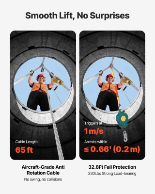 VEVOR Βαρέως Τύπου Κιτ Τρίποδα Διάσωσης με Βίντσι και Ρυθμιζόμενα Π...