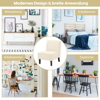 Costway Επενδεδυμένη Πολυθρόνα Σαλονιού με Πλάτη & Ξύλινα Πόδια Καρ... Costway Επενδεδυμένη Πολυθρόνα Σαλονιού με Πλάτη & Ξύλινα Πόδια Καρ...