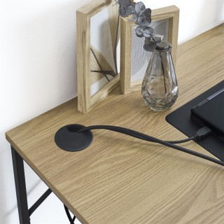 Home Deco Factory Γραφείο Ξύλου και Μετάλλου Link 90 x 76 x 50 cm H...