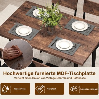 Costway Σετ Τραπεζαρίας 5 Τεμαχίων για 4 Άτομα - Βιομηχανικό Τραπέζ... Costway Σετ Τραπεζαρίας 5 Τεμαχίων για 4 Άτομα - Βιομηχανικό Τραπέζ...