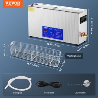 VEVOR Καθαριστής Υπερήχων 10L 300W με Χρονοδιακόπτη & Θερμαντήρα S... VEVOR Καθαριστής Υπερήχων 10L 300W με Χρονοδιακόπτη & Θερμαντήρα S...