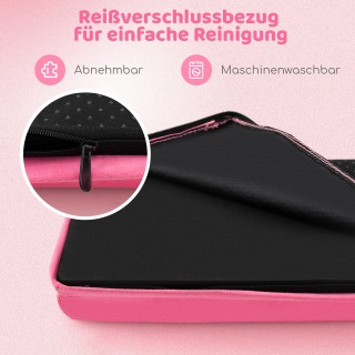 Costway Ροζ Πτυσσόμενη Δοκός Ισορροπίας 210 cm, Αντιολισθητική, για...