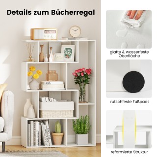 Costway  Ανοιχτή Γεωμετρική Βιβλιοθήκη 6 Κύβοι - Μεγάλη Βιβλιοθήκη ...