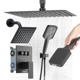 VEVOR Shower Faucet Set, Ceiling Rain System 305 mm with Head 152 ... VEVOR Shower Faucet Set, Ceiling Rain System 305 mm with Head 152 ...