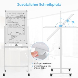 Costway Διπλής Όψης Πίνακας Whiteboard με Ρυθμιζόμενο Ύψος και Αξεσ... Costway Διπλής Όψης Πίνακας Whiteboard με Ρυθμιζόμενο Ύψος και Αξεσ...