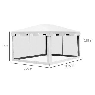 Outsunny Folding Garden Gazebo 4x3 m με κουνουπιέρα και 2 εισόδους,... Outsunny Folding Garden Gazebo 4x3 m με κουνουπιέρα και 2 εισόδους,...