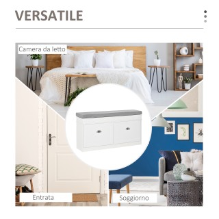 HOMCOM Ξύλινο ντουλάπι παπουτσιών που εξοικονομεί χώρο με μαξιλάρι,... HOMCOM Ξύλινο ντουλάπι παπουτσιών που εξοικονομεί χώρο με μαξιλάρι,...