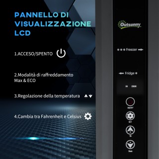 Outsunny Φορητό Ηλεκτρικό Ψυγείο 35L με τηλεσκοπική λαβή και ρόδες,...