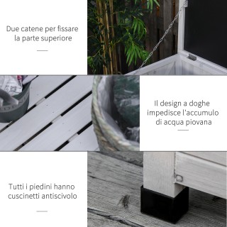 Δοχείο πάγκου Outsunny από ξύλο ελάτης, στήθος εξωτερικού χώρου με ... Δοχείο πάγκου Outsunny από ξύλο ελάτης, στήθος εξωτερικού χώρου με ...