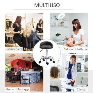 HOMCOM Σετ 2 περιστρεφόμενα σκαμπό με ρόδες, ρυθμιζόμενο ύψος και κ... HOMCOM Σετ 2 περιστρεφόμενα σκαμπό με ρόδες, ρυθμιζόμενο ύψος και κ...