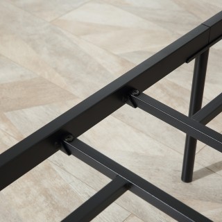 HOMCOM Κατασκευή κρεβατιού μονό από ξύλο και ατσάλι με πηχάκια βιομ...