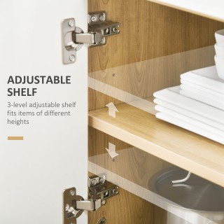 Ντουλάπι μικροκυμάτων μοριοσανίδας HOMCOM με επάνω ράφι, συρόμενο σ...