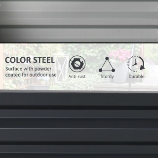 Outsunny Ανοιχτό Υπερυψωμένο Κρεβάτι Κήπου με Κάλυμμα, από Γαλβανισ... Outsunny Ανοιχτό Υπερυψωμένο Κρεβάτι Κήπου με Κάλυμμα, από Γαλβανισ...