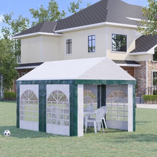 Σκηνή Outsunny Garden Party για έως 12 άτομα με διπλή είσοδο, μαντα...