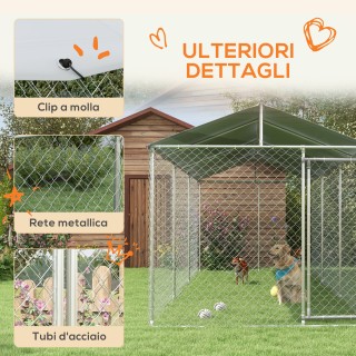 PawHut Outdoor Dog Kennel με αδιάβροχη οροφή από ύφασμα και ατσάλι ... PawHut Outdoor Dog Kennel με αδιάβροχη οροφή από ύφασμα και ατσάλι ...