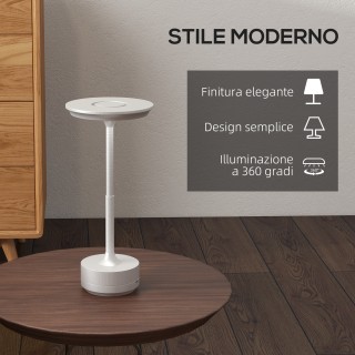 HOMCOM Wireless Lamp Touch LED Light 3 Tones and Rechargeable Batte... HOMCOM Wireless Lamp Touch LED Light 3 Tones and Rechargeable Batte...