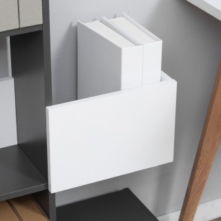 HOMCOM Μοντέρνα Βιβλιοθήκη 5 Επιπέδων με 8 Ανοιχτά Ράφια Μοριοσανίδ...