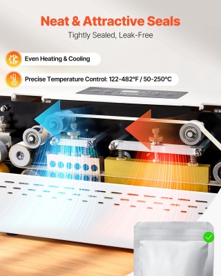 VEVOR Αυτόματη Σφραγιστική Μηχανή με Ρύθμιση Θερμοκρασίας για Πλαστ... VEVOR Αυτόματη Σφραγιστική Μηχανή με Ρύθμιση Θερμοκρασίας για Πλαστ...