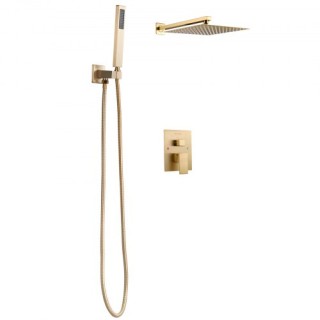 VEVOR Σετ Ντους με Ροζέτα 12 και Χειροκίνητη Ντουζιέρα σε Χρυσό Ματ...