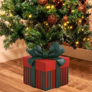 BAKAJI Βάση Χριστουγεννιάτικου Δέντρου Σχήμα Δώρου Πράσινο και Κόκκ... BAKAJI Βάση Χριστουγεννιάτικου Δέντρου Σχήμα Δώρου Πράσινο και Κόκκ...