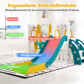 Costway  Παιδική Πολυλειτουργική Παιχνιδοκατασκευή 7-σε-1: Τσουλήθρ...