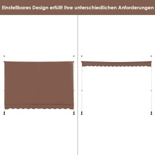 Costway  Αυτοστήριχτη Μοκασίνι Μπαλκονιού 300 εκ, UV-ανθεκτική, Ρυθ...