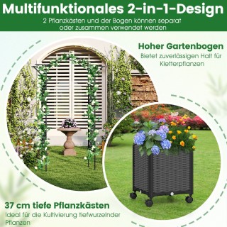 Costway Δί σε 1 Αψίδα Κήπου με Κασπώ από Ανθεκτικό Μέταλλο και Πλα... Costway Δί σε 1 Αψίδα Κήπου με Κασπώ από Ανθεκτικό Μέταλλο και Πλα...