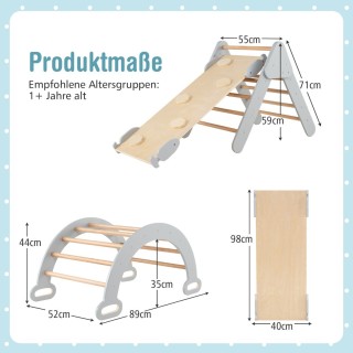 Costway Σετ Ξύλινου Τριγώνου Αναρρίχησης για Παιδιά με Τρίγωνο, Τόξ... Costway Σετ Ξύλινου Τριγώνου Αναρρίχησης για Παιδιά με Τρίγωνο, Τόξ...