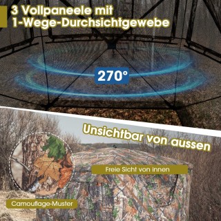 Costway Κρυφό Καταφύγιο Κυνηγιού με Διάφανο Ύφασμα 270 Μοιρών και Α... Costway Κρυφό Καταφύγιο Κυνηγιού με Διάφανο Ύφασμα 270 Μοιρών και Α...