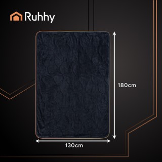Ruhhy Ηλεκτρική Κουβέρτα Διπλή 180x130cm με 6 Λειτουργίες και Τηλεχ...
