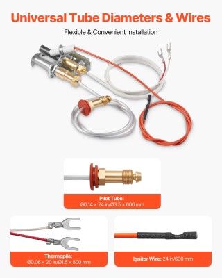 VEVOR Σετ Συναρμολόγησης Πιλοτικού Αερίου για Εστία, Φυσικό Αέριο, ... VEVOR Σετ Συναρμολόγησης Πιλοτικού Αερίου για Εστία, Φυσικό Αέριο, ...