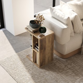 HOMCOM Τραπεζάκι Σαλονιού σε Σχήμα C με 3 Ράφια και 2 Ανοιχτές Θήκε... HOMCOM Τραπεζάκι Σαλονιού σε Σχήμα C με 3 Ράφια και 2 Ανοιχτές Θήκε...