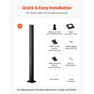 VEVOR Κολόνα Καλωδίωσης VEVRO 36x2x2 Ίντσες με Οπές L-Σχήματος 1JZL... VEVOR Κολόνα Καλωδίωσης VEVRO 36x2x2 Ίντσες με Οπές L-Σχήματος 1JZL...