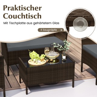 Costway Σετ επίπλων κήπου από ρατάν με 2 πολυθρόνες, καναπέ, τραπέζ... Costway Σετ επίπλων κήπου από ρατάν με 2 πολυθρόνες, καναπέ, τραπέζ...