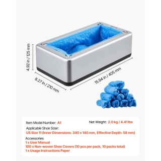 VEVOR Διανομέας Καλυμμάτων Παπουτσιών με 100 Πλαστικά Καλύμματα (Μέ... VEVOR Διανομέας Καλυμμάτων Παπουτσιών με 100 Πλαστικά Καλύμματα (Μέ...
