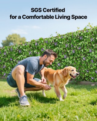 VEVOR Επεκτεινόμενο Φράχτη Απορρήτου με Τεχνητό Κισσό, 64.9 x 310 c...