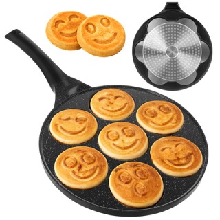 Ruhhy Αντικολλητικό Τηγάνι για Pancakes & Αυγά 26,5cm, 7 Θέσεων, γι...