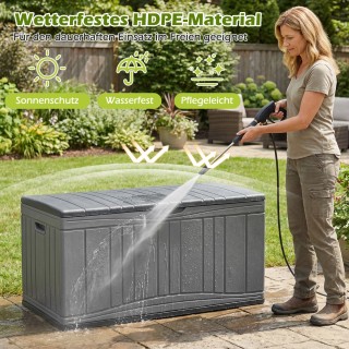 Costway Κουτί Αποθήκευσης 300 Λίτρων από HDPE με Πνευματικά Ελατήρι... Costway Κουτί Αποθήκευσης 300 Λίτρων από HDPE με Πνευματικά Ελατήρι...