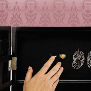 BAKAJI Ντουλάπι Κοσμημάτων με Καθρέφτη Ginevra, Μαύρο 02822466 BAKAJI Ντουλάπι Κοσμημάτων με Καθρέφτη Ginevra, Μαύρο 02822466