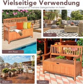 Costway Εξωτερικός Πάγκος Αποθήκευσης από Ξύλο Ακακίας 107x59x90 εκ... Costway Εξωτερικός Πάγκος Αποθήκευσης από Ξύλο Ακακίας 107x59x90 εκ...