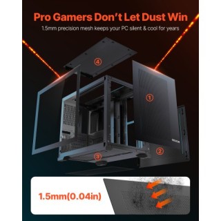 VEVOR Μεσαίο Κουτί Υπολογιστή ATX Διπλού Θαλάμου Χωρίς Ανεμιστήρα D...