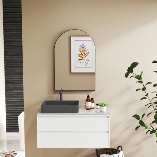 HOMCOM Καθρέφτης Μπάνιου με Καμάρα από Κράμα Αλουμινίου και Γυαλί ... HOMCOM Καθρέφτης Μπάνιου με Καμάρα από Κράμα Αλουμινίου και Γυαλί ...