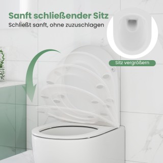 Costway Επιτοίχια Κεραμική Λεκάνη Τουαλέτας - Λευκό με Καπάκι και ... Costway Επιτοίχια Κεραμική Λεκάνη Τουαλέτας - Λευκό με Καπάκι και ...