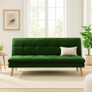 BAKAJI Καναπές-Κρεβάτι Ανακλινόμενος 3 Θέσεων Εργονομικός σε Πράσιν...