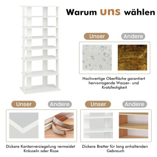 Costway Κάθετος Οργανωτής Παπουτσιών με 7 Ράφια και Διπλές Σειρές ... Costway Κάθετος Οργανωτής Παπουτσιών με 7 Ράφια και Διπλές Σειρές ...