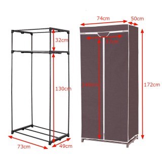 Costway Πτυσσόμενη Ντουλάπα Υφάσματος με Ανθεκτικό Σκελετό και Ράφ... Costway Πτυσσόμενη Ντουλάπα Υφάσματος με Ανθεκτικό Σκελετό και Ράφ...