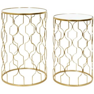 Σετ Μεταλλικά Στρογγυλά Τραπεζάκια 2 Τεμάχια 38 x 55cm / 33 x 55cm ... Σετ Μεταλλικά Στρογγυλά Τραπεζάκια 2 Τεμάχια 38 x 55cm / 33 x 55cm ...